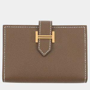 Pre Owned حافظة بطاقات هيرميس بيرن جلد مادام فيو إيتوب