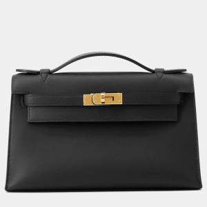 مملوكة مسبقًا هيرمس بوكيتكيلي جلد سويفت أسود