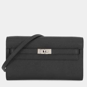 Pre Owned محفظة هيرميس كيلي تو جو لونج سوداء إبزوم