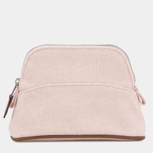 مملوكة مسبقًا Hermes Bolide Pouch Rose Pearl Canvas Leather Size Mini