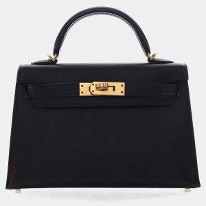 Pre Owned Hermes Noir Epsom Mini Kelly 20