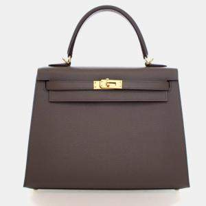 مملوكة مسبقًا Hermes Gris Etain Epsom Sellier Kelly 25