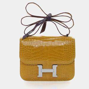 مملوكة مسبقًا هيرميس كونستانس 18 أصفر أمبر أليغيتور ميسيسيبيينسيس