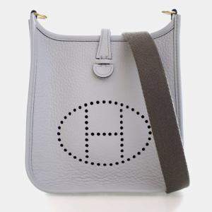 مملوكة مسبقًا Hermes Bleu Pale Clemence Evelyne TPM 16