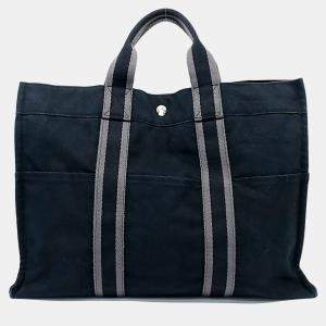 مملوكة مسبقًا حقيبة هيرمس فورتو كنفاس أسود GM