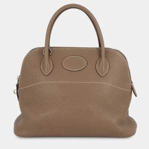 Pre Owned Hermes Bolide Etoupe Taurillon Clemence Size 31