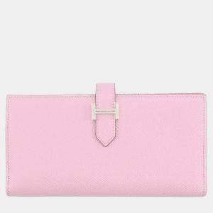 Pre Owned Hermes Beansufla Mauve Sylvestre Epsom