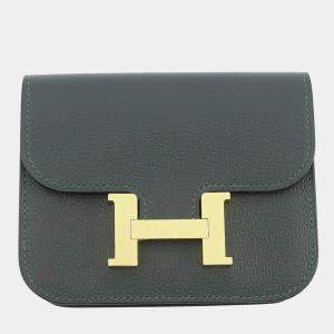 Pre Owned Hermes Constance Slim Vert Fonce/Vert Moyen Evercolor