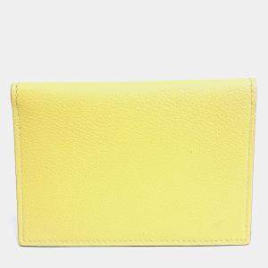 Pre Owned Hermès MC2 Euclid Yellow Leather Card Holder (B)