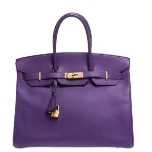 Hermes Crocus Epsom Leather Gold Hardware Birkin 35 Bag