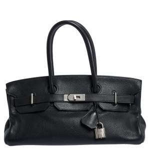 Hermès Black Togo Leather Palladium Hardware Shoulder Birkin 42 Bag