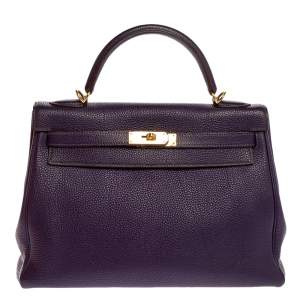 Hermes Iris Togo Leather Kelly Retourne 32 Bag