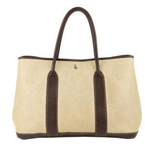 مملوكة مسبقًا Hermes Brown Canvas Garden Party PM Bag
