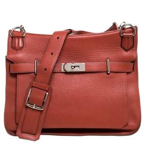 Pre Owned Hermes Cuivre Clemence Leather Palladium Hardware Jypsiere 34 Bag