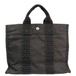 Pre Owned Hermes Grey Canvas Herline PM Tote Bag