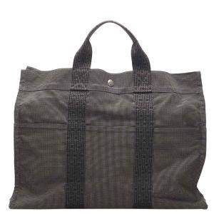 Pre Owned Hermes Grey Canvas  Fourre Tout MM Tote Bag