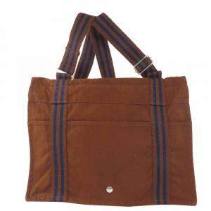 Pre Owned Hermes Brown Canvas  Fourre Tout Tote Bag