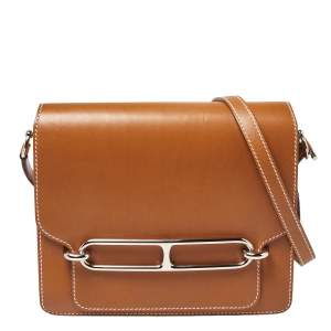 Pre Owned Hermes Natural Sable Veau Butler Leather Palladium Hardware Roulis 24 Bag