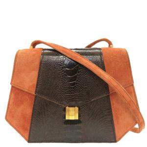 Hermes Brown Leather Suede Rhapsody Dobris Ostleg Shoulder Bag
