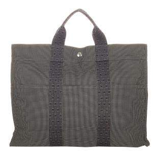 Pre Owned Hermes Grey Canvas Fabric Fourre Tout MM Tote Bag 