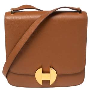 Pre Owned Hermes Gold Evercolor Leather Gold Plated 2002 - 20 Bag
