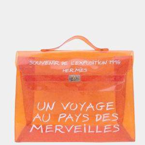 Pre Owned Hermes Vinyl Kelly Orange Bag