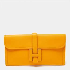 Pre Owned Hermès Jaune d'Or Epsom Leather Elan Jige 29 Clutch