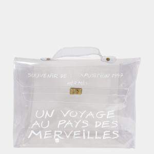 Hermes Clear Vinyl Souvenir De L'Exposition Kelly Bag