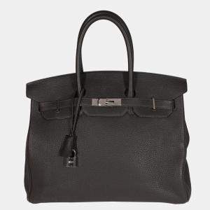 مملوكة مسبقًا Hermès Macassar Togo Birkin 35 PHW
