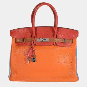 Hermes Multicolor Clemence Birkin 35 PHW