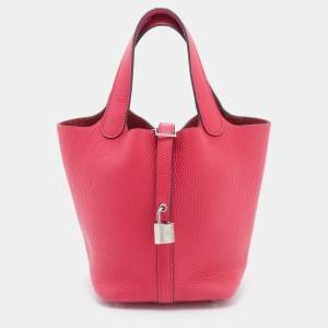 Hermès Rose Extreme Togo Leather Picotin Lock 18 Bag