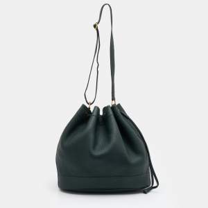 Pre Owned Hermes Vert Fonce Togo Leather Market Bag 