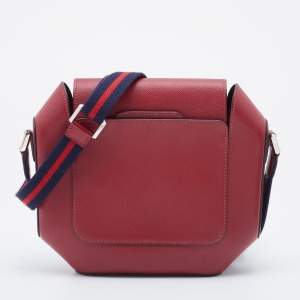 Hermes Rouge H Epsom Leather Octogone 23 Bag