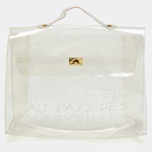Hermes Transparent Vinyl Souvenir De L'Exposition Kelly 40 Bag