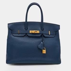 Hermès Colvet Togo Leather Gold Finish Birkin 35 Bag
