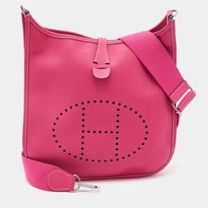Pre Owned Hermes Rose Tyrien Epsom Leather Evelyne III 29 Bag