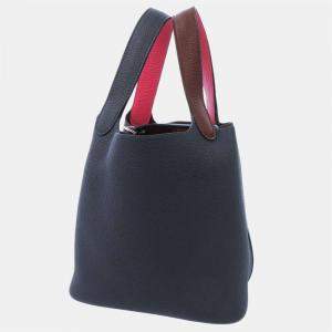 مملوكة مسبقًا Hermes Multi Taurillon Clemence Leather Casaque 2 Picotin Lock PM Tote Bag 