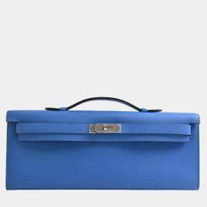 Hermes Vaux Swift Kelly Cut Handbag Light Blue