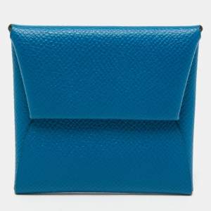Hermes Bleu De Galice/Bleu Agathe Epsom Leather Bastia Coin Purse