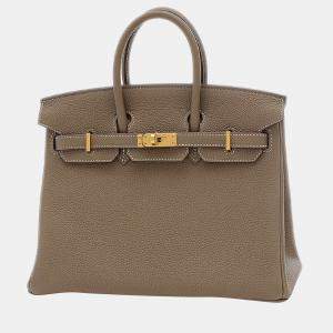Hermes Birkin 25 Togo Etoupe handbag Gold hardware Z stamp