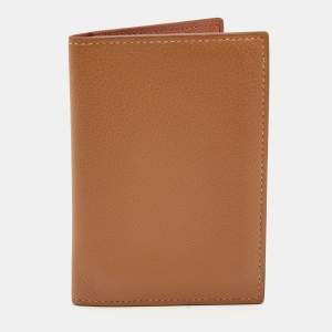 Pre Owned Hermes Gold Evercolor Leather  MC² Euclide Card Holder