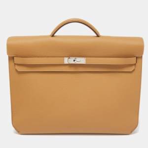 Hermès Sesame Togo Leather Kelly Depeches 36 Briefcase
