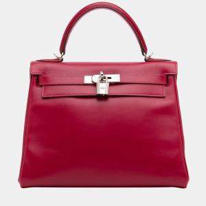 مملوكة مسبقًا Hermes Red Box Calf Kelly Retourne 28