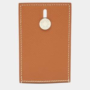 Hermes Gold Epsom Lather Diablo Card Holder