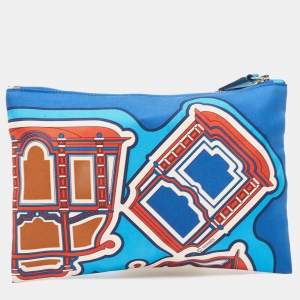 Pre Owned Hermes Multicolor Silk Silky Pocket Pouch