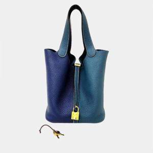 Hermes Two-tone Leather Picotin 22 Bag