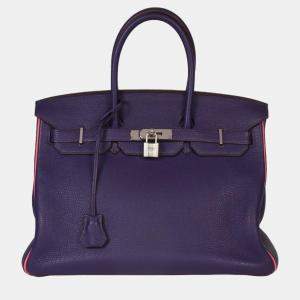 Hermes Birkin 35 Bicolor Special Order (manufactured in 2013) Togo Purple x Pink Handbag