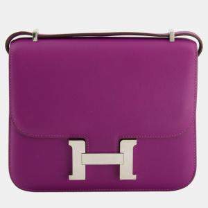 Hermes Mini Constance 18cm in Anemone Evercolor Leather with Palladium  Hardware