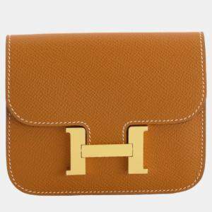 Hermes Constance Slim Belt Bag in Gold Epsom Leather with Gold Hardware
