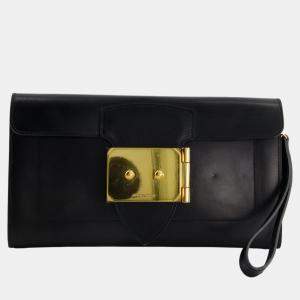 Hermes Goodluck Clutch Bag In Tadelakt Leather with Gold Hardware